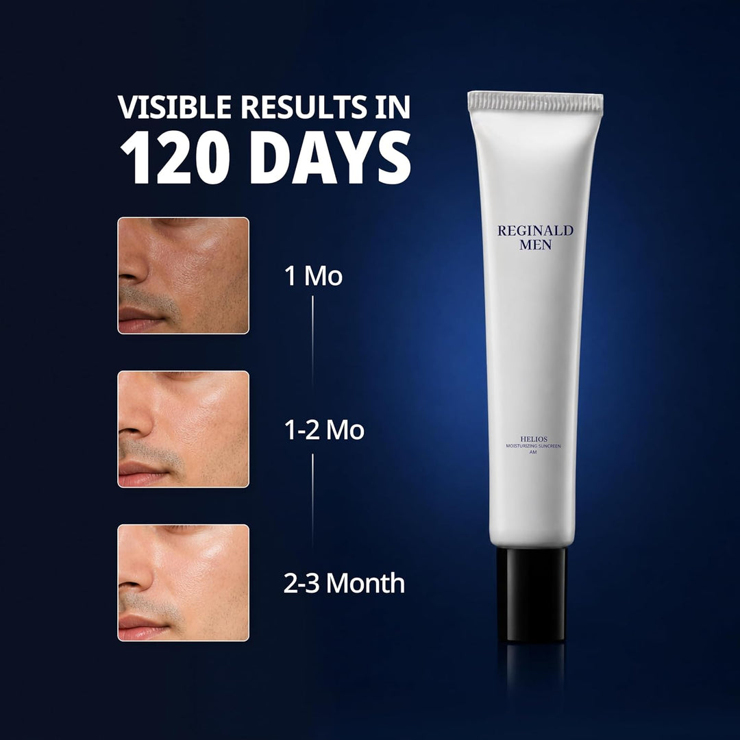 Reginald Men SPF 50+ PA++++ Sunscreen (100g) | In-Vivo Tested | Broad Spectrum UVA/UVB Protection | Brightening & Hydrating | Lightweight, Oil-Free & Non-Sticky | Daily Sun Protection for Men (PACK OF 4)